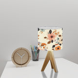 Boho Floral Tripod Table Lamp, Desk Lamp, Living Room Lamp, Bedside Table Lamp, Small Lamp for Home Lighting