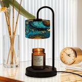 Celestial Blue & Gold Candle Warmer Lamp – Astrology Moon & Stars Design | Adjustable Wax Melt Lamp with Remote