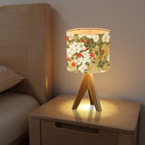 Japanese Floral Tripod Table Lamp, Home Decor Lighting Tripod Base, Desk Lamp, Bedside Table Lamp