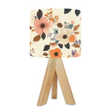 Boho Floral Tripod Table Lamp, Desk Lamp, Living Room Lamp, Bedside Table Lamp, Small Lamp for Home Lighting