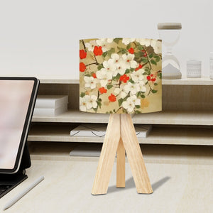 Japanese Floral Tripod Table Lamp, Home Decor Lighting Tripod Base, Desk Lamp, Bedside Table Lamp