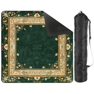 Luxury Floral Mahjong Mat 31.5x31.5 Non-Slip Game Table Mat with Carry Bag | Large Mahjong Playing Mat  (Ship Folded) - AdorableDesignsz 