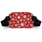 Christmas Bum Bag (All-Over Printing), Snowflakes Design, Perfect Holiday Hands Free Bag Gift