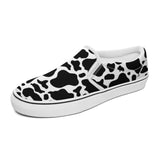 Cow Print Pattern, Black and White Printed Slip-on Canvas Shoes, Perfect Gift for Cow lover, Comfortable Slip on Shoe GIft