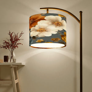 Boho Floral Design Statement Arc Floor Lamp (Made in USA), Home Lighting Statement Lamp