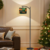 Mid Century Modern Geometric Design Arc Floor Lamp (Made in USA)