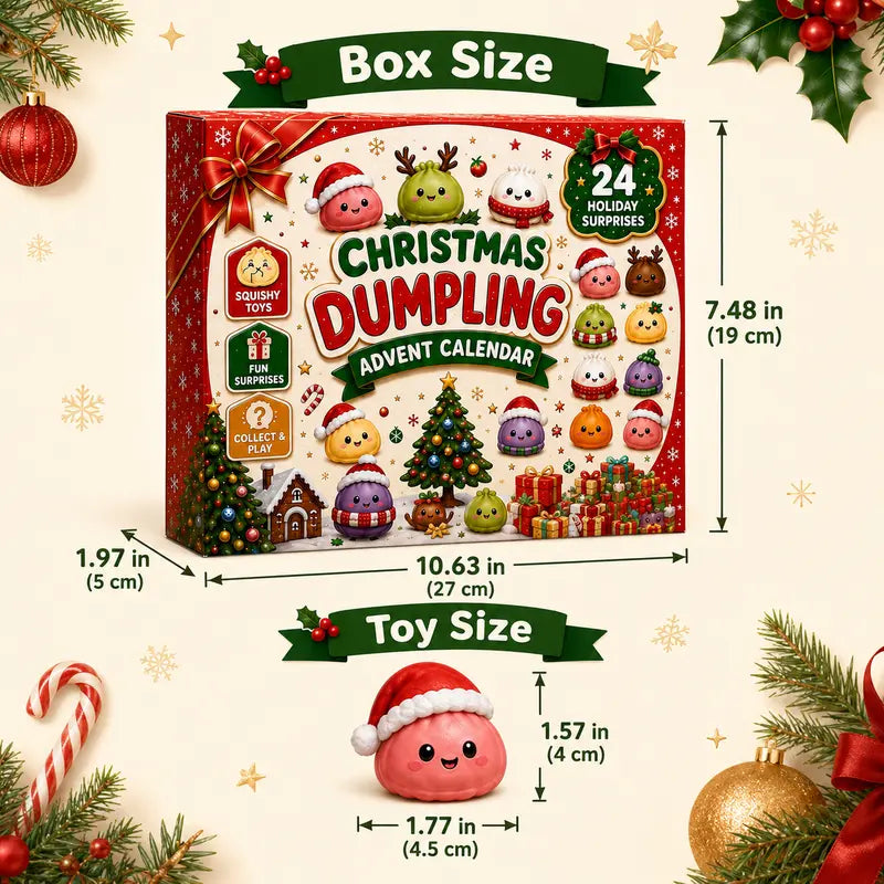 Squishy Advent Calendar 2026 – 24 Days of Dumpling Fidget Toys for Kids