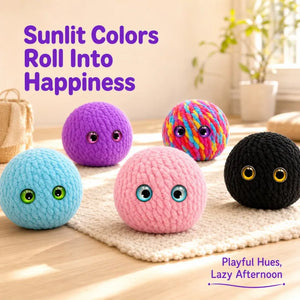 Crochet Bubble Squishy Ball – Soft Handwoven Stress Relief Fidget Toy