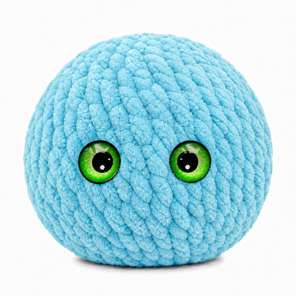 Crochet Bubble Squishy Ball – Soft Handwoven Stress Relief Fidget Toy