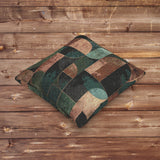 Modern & Style-Focused Geometric Earth Tone Woven Pillow, Abstract Block Cushion, Mid Century Modern Decor, Boho Living Room Accent, 17x18