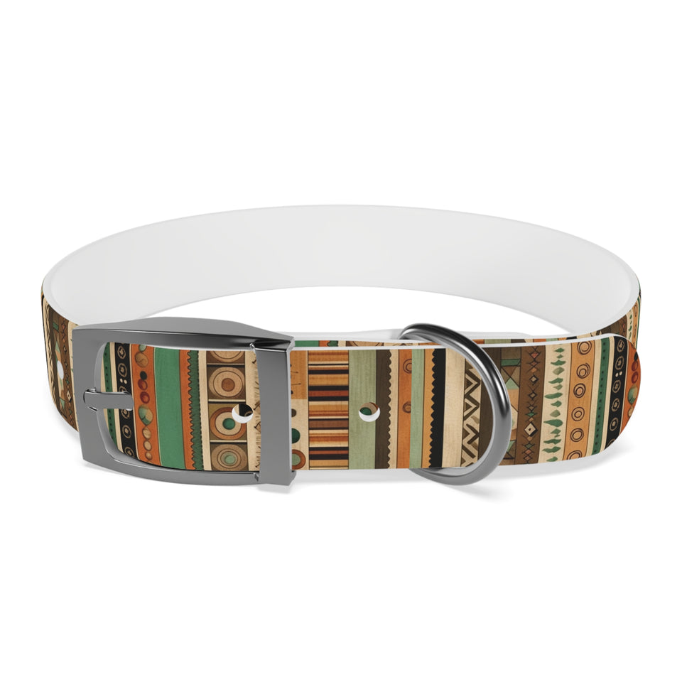 Boho Design Dog Collar, Striped boho design dog collar, dog collar design