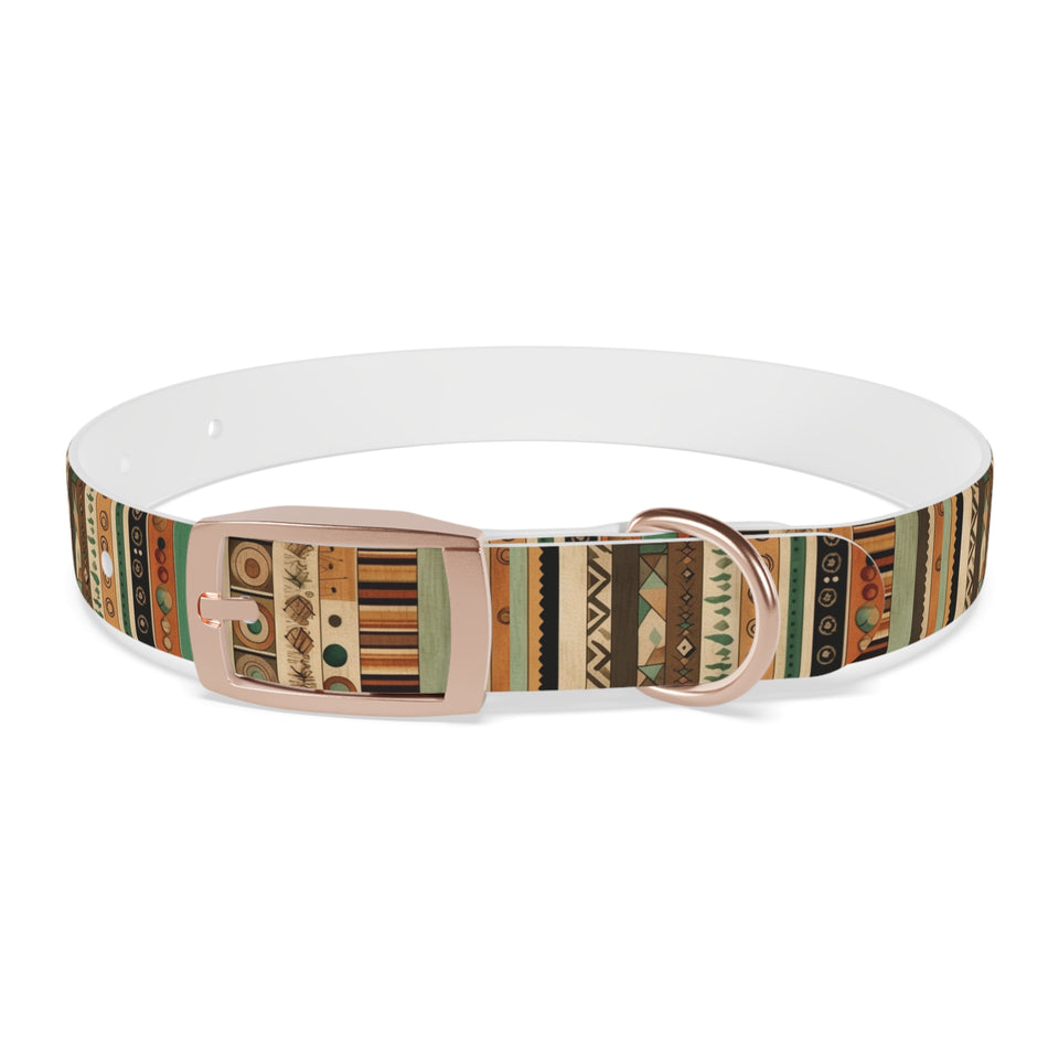 Boho Design Dog Collar, Striped boho design dog collar, dog collar design