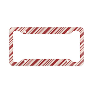 Candycane Stripe, Christmas  License Plate Frame, holiday car accessory, new car gift idea