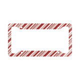 Candycane Stripe, Christmas  License Plate Frame, holiday car accessory, new car gift idea