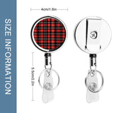 Christmas Plaid Design Badge Reel, Metal Badge Clip, Gift for Pharmacy staff, Physical Therapy staff, Hospital workers