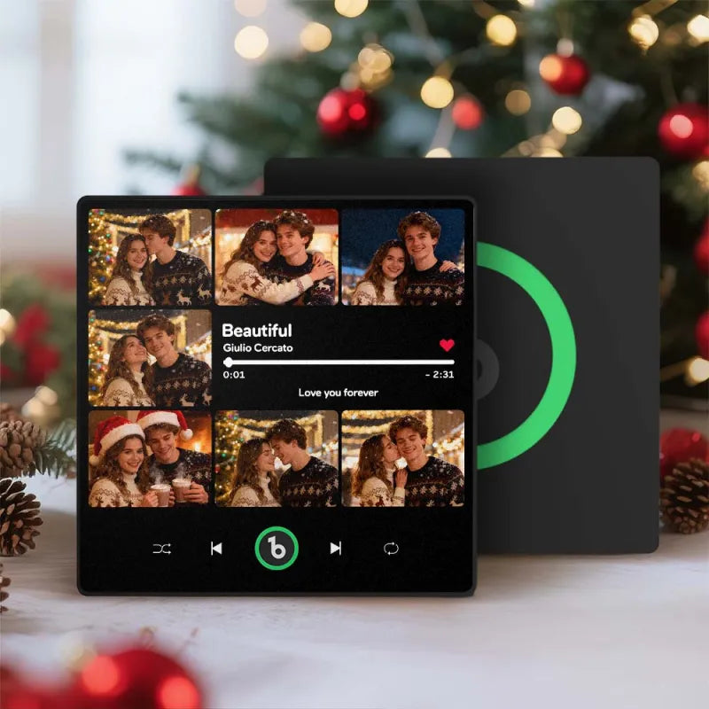 FridgeBeats Framed 4.0 Custom 7 Photos Music Fridge Magnet FridgeBeats Pro Supports Bluetooth Connectivity Christmas Gifts