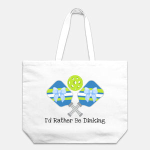 Funny Pickleball Tote, Oversized Canvas Tote