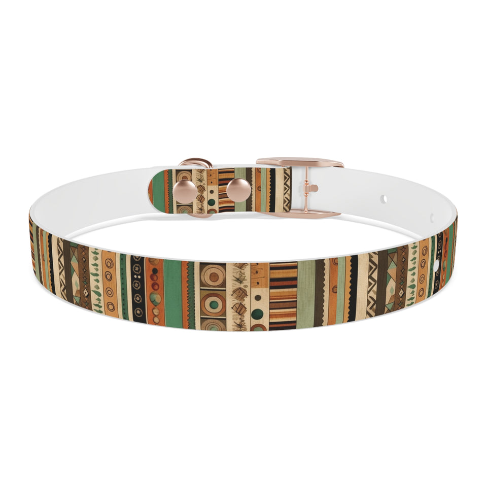 Boho Design Dog Collar, Striped boho design dog collar, dog collar design