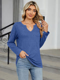 Notched Long Sleeve T-Shirt