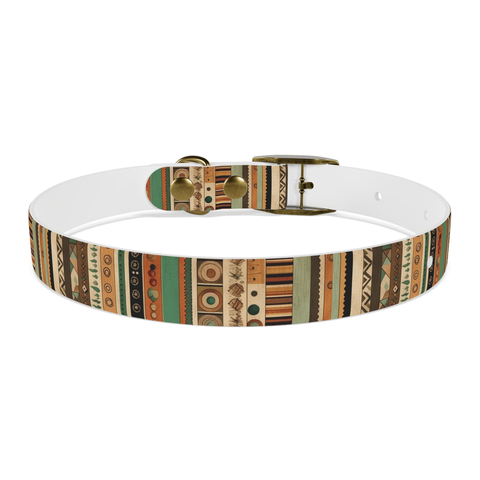 Boho Design Dog Collar, Striped boho design dog collar, dog collar design