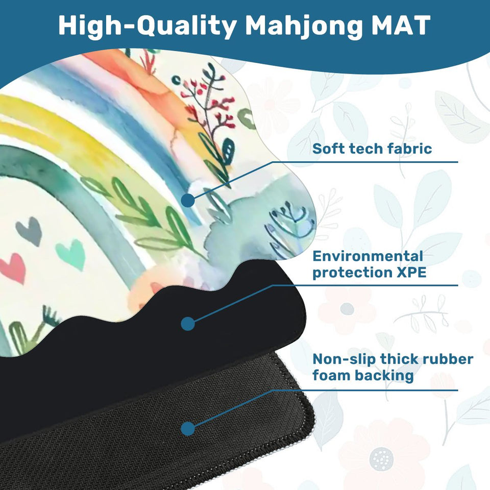 Scalloped Mahjong Mat 31.5"x31.5" (Ship Folded) - AdorableDesignsz 
