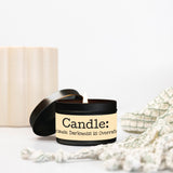 Small Candle Tin 4oz, Party Favor Size Candle, Cute Candle Gift for Bridal Shower,