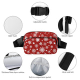 Christmas Bum Bag (All-Over Printing), Snowflakes Design, Perfect Holiday Hands Free Bag Gift