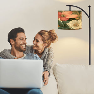 Boho Floral Arc Floor Lamp (Made in USA)