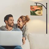 Boho Floral Arc Floor Lamp (Made in USA)