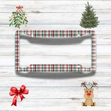 Christmas Plaid Design License Plate Frame, Holiday Car Accessory, New Car Gift, Holiday Decorations for Car, Gift Idea