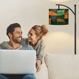 Mid Century Modern Geometric Design Arc Floor Lamp (Made in USA)