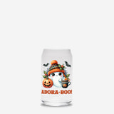 Halloween Ghost Theme Tumbler, Adora-Boo Glass Cup, Sipper Glass,Glass Can 16oz