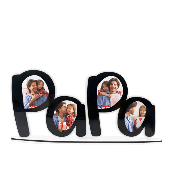 Custom Photo Frame Papa Photo Acrylic Desk Decoration Holiday, Birthday Father's Day Gift
