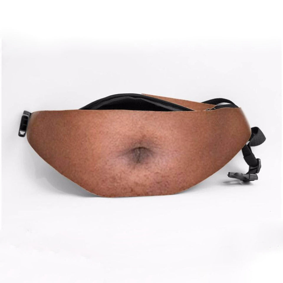 Funny Abs & Belly Fanny Pack – Novelty Waist Bag Gag Gift