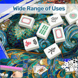 Mermaid Mosaic Round Mahjong Mat | 42" Coastal Boho Game Table Pad | 2mm or 3mm | AdorableDesignsz - AdorableDesignsz 