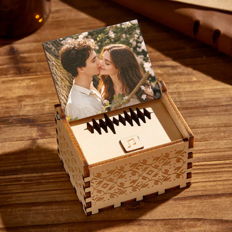 Custom Digital Music Box – Any Song or Voice Recording, Wooden Keepsake
