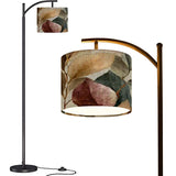 Modern Arc Floor Lamp with Remote & Dimmable LED - Made in USA Standing Light for Living Room
