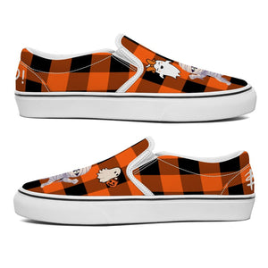 Halloween Printed Slip-on Canvas Shoes  for Teenagers and Adults