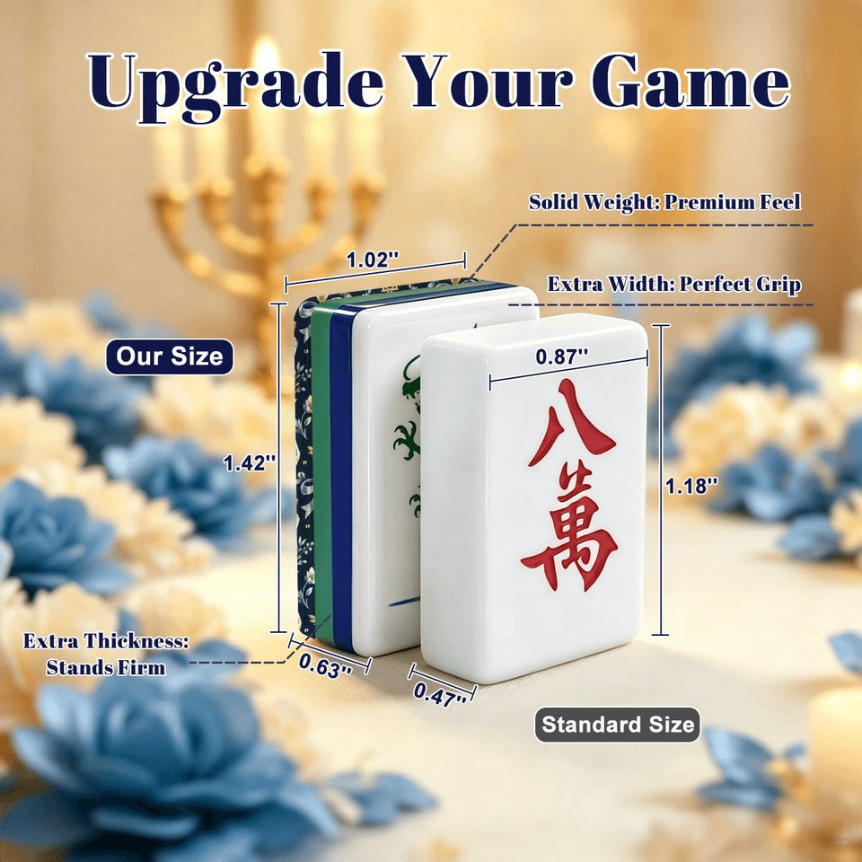 Heritage Hanukkah American Mahjong tile set with menorah and dreidel joker tiles – view 3