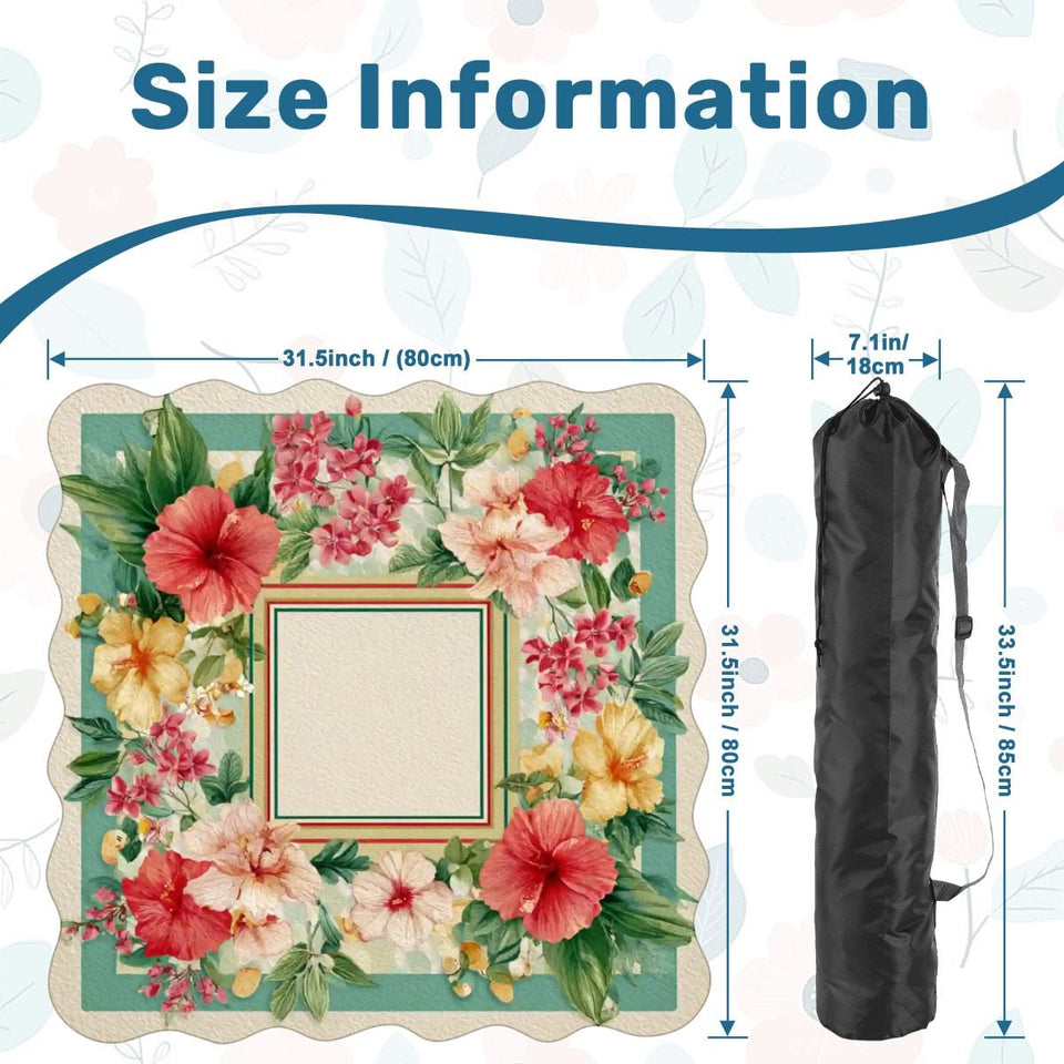 Scalloped Mahjong Mat 31.5"x31.5" (Ship Folded) - AdorableDesignsz 
