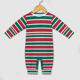 Christmas Baby One piece, Red and Green Stripes 180gsm Baby Romper QLR (All-Over Printing)