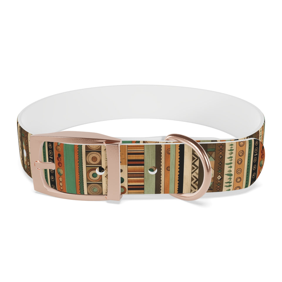 Boho Design Dog Collar, Striped boho design dog collar, dog collar design