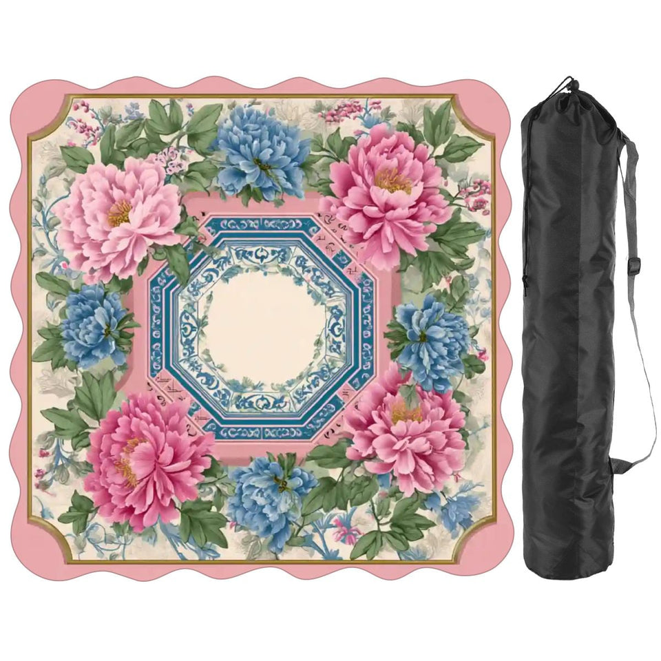 Scalloped Mahjong Mat 31.5"x31.5" (Ship Rolled up) - AdorableDesignsz 