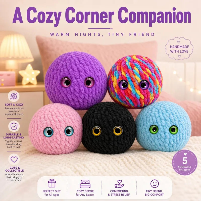 Crochet Bubble Squishy Ball – Soft Handwoven Stress Relief Fidget Toy