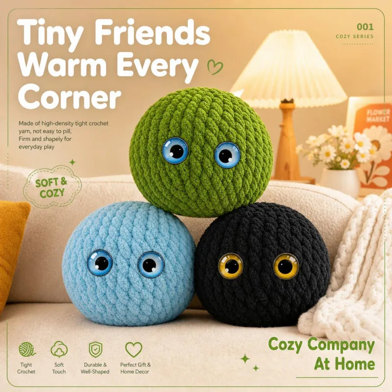 Crochet Bubble Squishy Ball – Soft Handwoven Stress Relief Fidget Toy