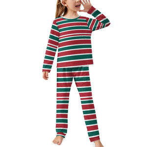 Christmas Pajamas Set, Long Sleeve Girls Nightwear JTZ (All-Over Printing)