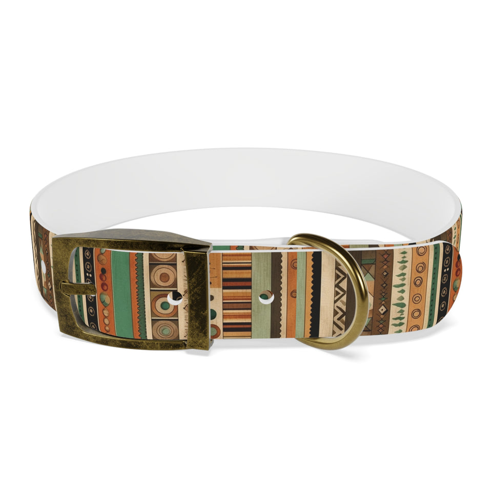 Boho Design Dog Collar, Striped boho design dog collar, dog collar design