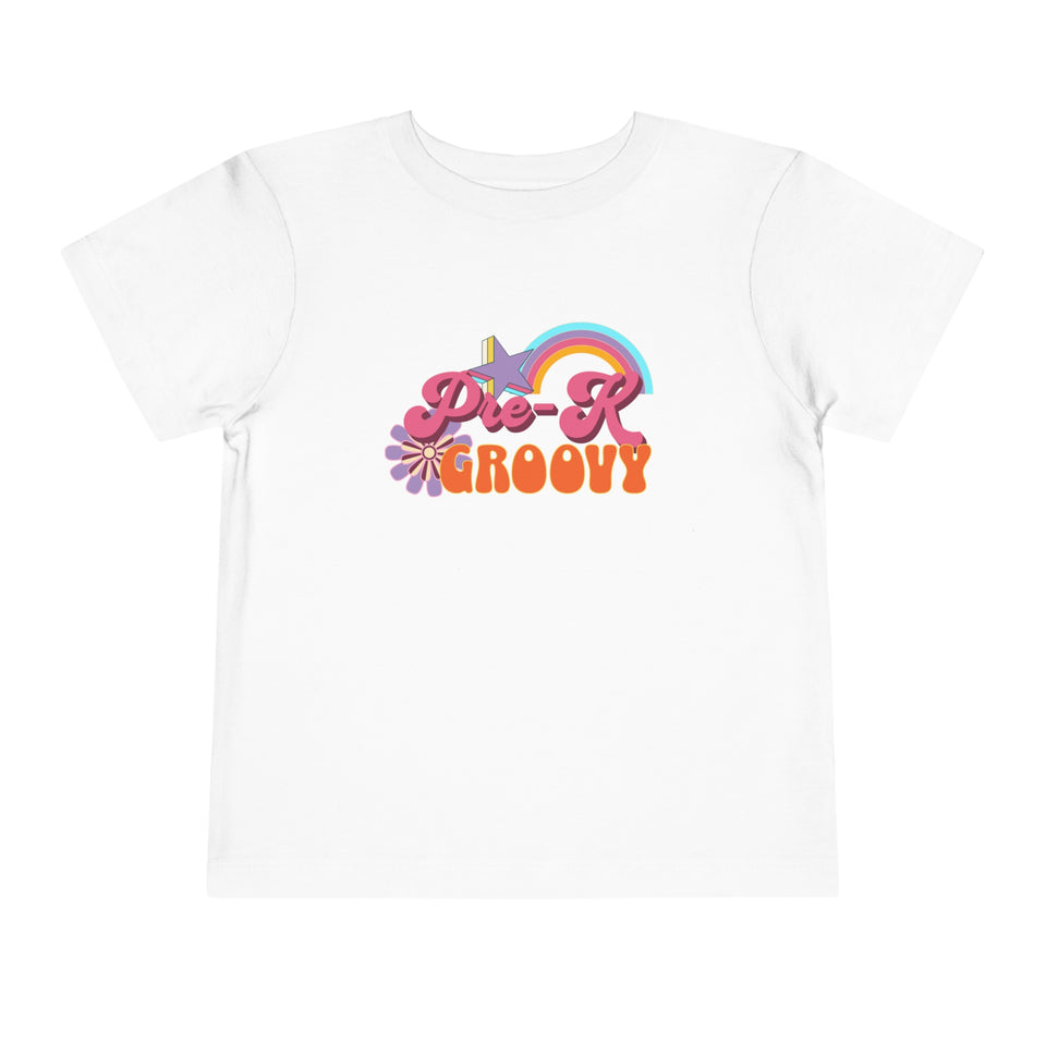 Pre-K Groovy Short Sleeve T-Shirt Toddler Sizes, Back to School, First Day Of School Shirt, Pre Kindergarten Tee, Toddler T-Shirt