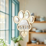 Personalized Dog Paw Pet Memorial Ornament with Name Dog Christmas Ornaments Gift for Pet Lovers
