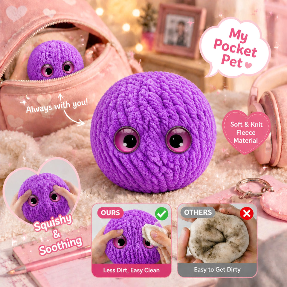 Crochet Bubble Squishy Ball – Soft Handwoven Stress Relief Fidget Toy